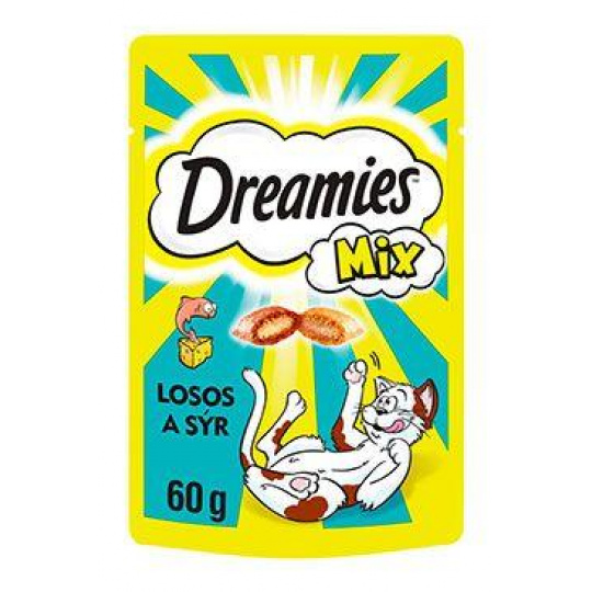 Dreamies maškrta pre mačky s lososom a syrom 60g