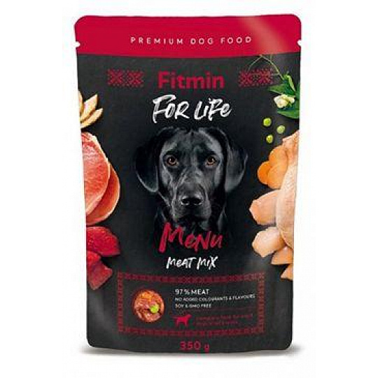 Fitmin FL dog kapsička Menu Meat mix 350g