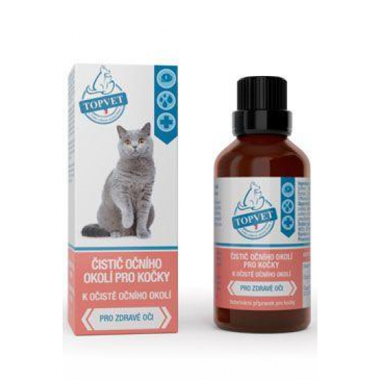 Čistič očného okolia pre mačky TOPVET 50ml Čistič očného okolia pre mačky TOPVET 50ml