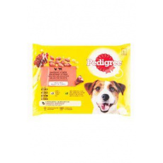 Pedigree kapsička Adult hovädzie/hydinové v želé 4x100g
