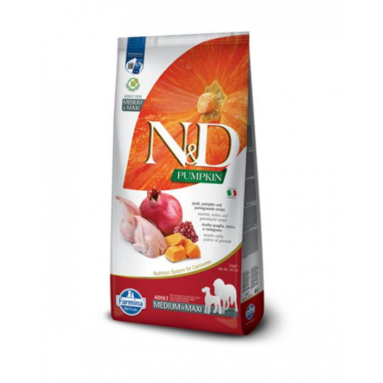 N&D Pumpkin DOG Adult M/L Quail & Pomegranate 12kg
