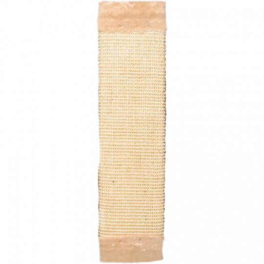 Škrabadlo nástenné s plyšovým zakončením, 15 x 62 cm, sisal/plyš, béžová