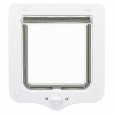 Priechodné dvierka pre mačku, 2-cestné, 20x22cm, biele