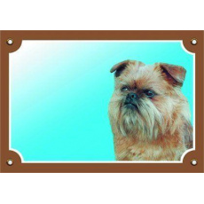 Farebná ceduľka Pozor pes, Bruselský grifón