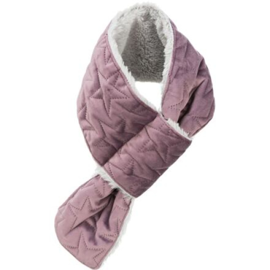 Xmas scarf - set 12 ks vánočních šál pro psy, S,M,L, samet/plyš, lila/zelená - DOPRODEJ