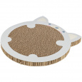 JUNIOR škrabací kartón "škrečok", catnip, 31 x 2,5 x 32,5 cm, sivá
