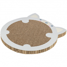 JUNIOR škrabací kartón "škrečok", catnip, 31 x 2,5 x 32,5 cm, sivá