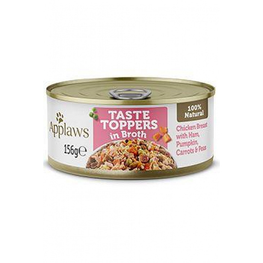Applaws Dog konz. Toppers Broth kurča so šunkou 156g