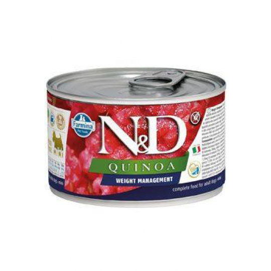 N&D DOG QUINOA Rek. Weight Mnmg Lamb&Brocolli Mini 140g N&D DOG QUINOA Rek. Weight Mnmg Lamb&Brocolli Mini 140g