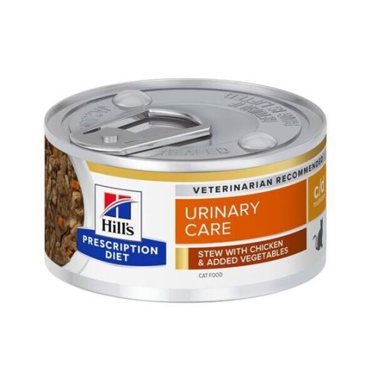 HILLS Diet Feline Stew c/d  Multicare with Chicken & Vegetables konzerva NEW 82 g