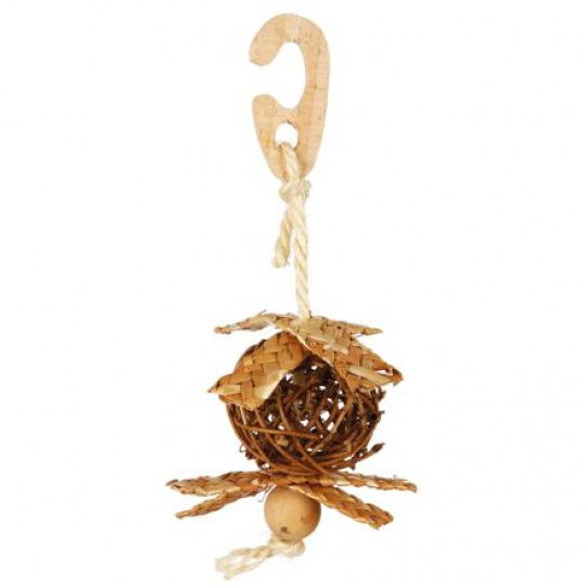 Natural Living-prútená guľa so slamennou ozdobou 5,5/18cm