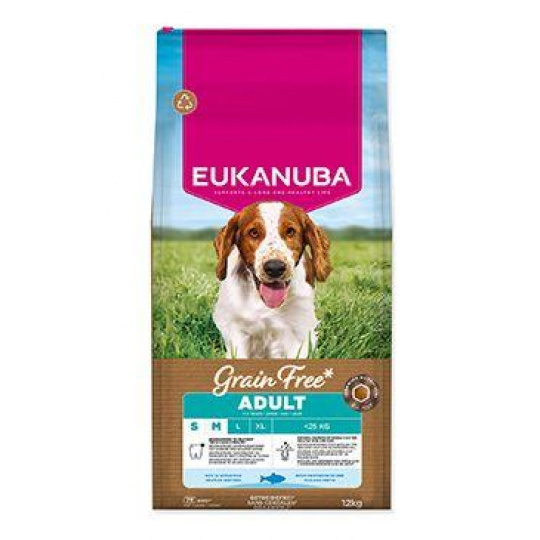 Eukanuba Dog GF Adult Small&Medium bohaté na Oc.Fish12kg