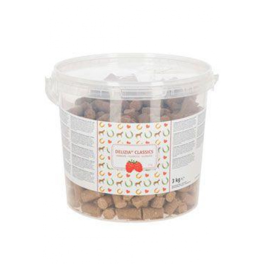 Pochúťka pre kone DELIZIA malina 3kg vedro
