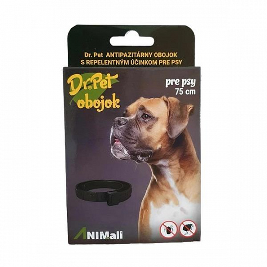 Obojok Dr.Pet pre psy 75 cm antiparazitný ČIERNY s repelentným účinkom (tick and flea repellent collar for dogs) Obojok Dr.Pet pre psy 75 cm antiparazitný ČIERNY s repelentným účinkom (tick and flea repellent collar for dogs)