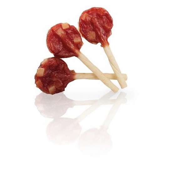 KIDDOG BUFFET LOLLIPOP lízátko s kachním masem a sýrem [100 ks], ø 9 cm / 8 g