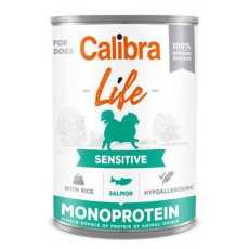 Calibra Dog Life konz.Sensitive Salmon s ryžou 400g Calibra Dog Life konz.Sensitive Salmon s ryžou 400g