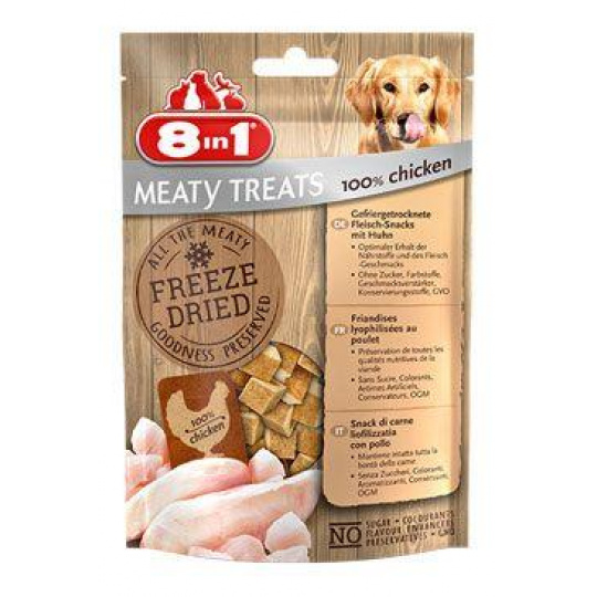 Pochúťka 8in1 Meaty Treats FD Chicken 50g