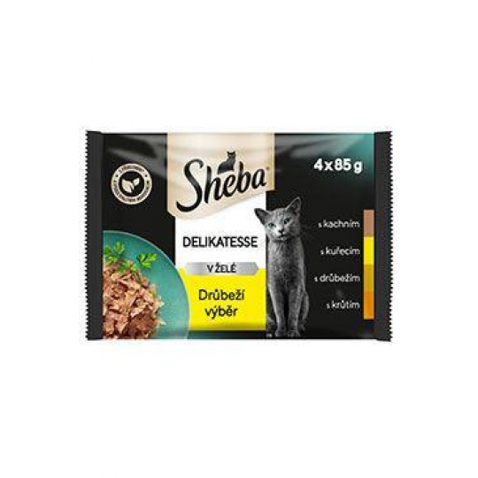 Sheba kapsička Delikatesse hydinový výber 4x85g