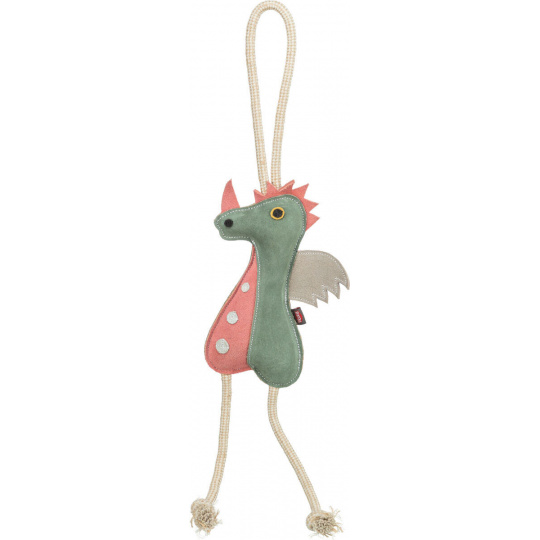 Dragon - dráček na laně, 55 cm, hračka pro psy, 100% pravá kůže/lano, zelená Dragon - dráček na laně, 55 cm, hračka pro psy, 100% pravá kůže/lano, zelená