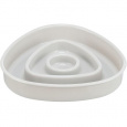 Miska na pomalé kŕmenie, dizajn trojuholník, 0,35l/15 ×15 cm, plast/TPR, sivá