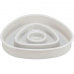 Miska na pomalé kŕmenie, dizajn trojuholník, 0,35l/15 ×15 cm, plast/TPR, sivá