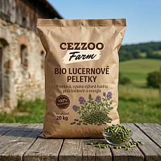 CEZZOO FARM Bio lucernové peletky 20kg CEZZOO FARM Bio lucernové peletky 20kg