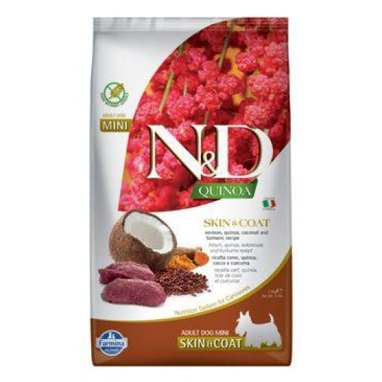 N&D Quinoa DOG Skin&Coat Venison Mini 2,5kg