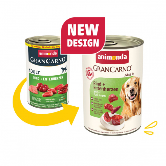 GRANCARNO Adult - hovädzie, kačacie srdce 400g