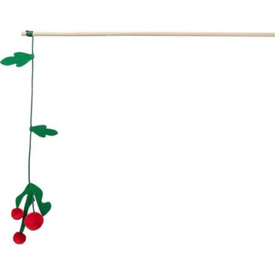 Xmas vánoční prut pro kočky 48 cm, se jmelím, chrastící, dřevo/polyester Xmas vánoční prut pro kočky 48 cm, se jmelím, chrastící, dřevo/polyester