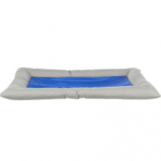 Chladiaci obdĺžnikový pelech Cool Dreamer s okrajom šedo/modrý