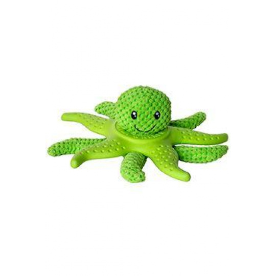 Hračka pes OCTOPUS & STARFISH plyš,TPR zelená.27cm Kiwi