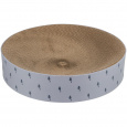 LILLY okrúhly škrabací pelech s catnipom, o 45 × 10 cm, kartón, sivá