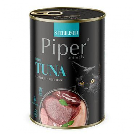 NEW PIPER CAT konzerva pre sterilizované mačky, s tuniakom, 400g NEW PIPER CAT konzerva pre sterilizované mačky, s tuniakom, 400g
