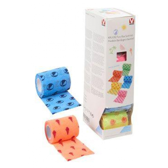 Elastická bandáž. Fun-Flex 7,5cmx4,5m, Summer mix 10ks Elastická bandáž. Fun-Flex 7,5cmx4,5m, Summer mix 10ks