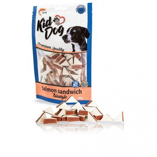 KIDDOG lososové sendvičové trojuholníčky 80 g KIDDOG lososové sendvičové trojuholníčky 80 g