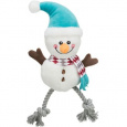 Vianočná hračka pes Xmas SNOWMAN plyš/bavlna 41cm TR