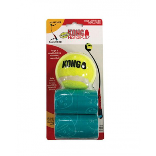 Náplň do katapultu (lopta, 2x sáčky na exkrementy) KONG HandiPOD Launch Refill Náplň do katapultu (lopta, 2x sáčky na exkrementy) KONG HandiPOD Launch Refill