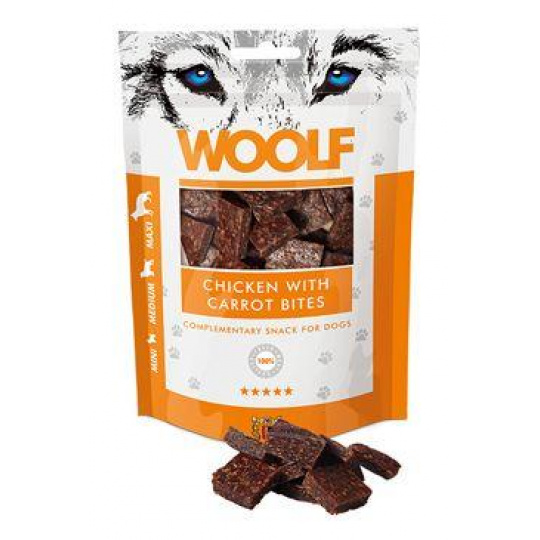 WOOLF Classic pôch. Kuracie mäso s kúskami mrkvy 100g