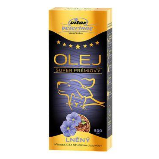 VITAR Veterinae Lněný olej 500ml