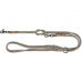 BE NORDIC predlžovacie kožené okrúhle vodítko, XS-L: 2.00 m/ o 8mm, sivá