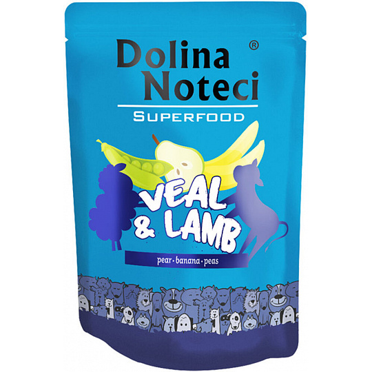 DOLINA NOTECI SUPERFOODS teľacie a jahňacie kapsička pre psy 300 g