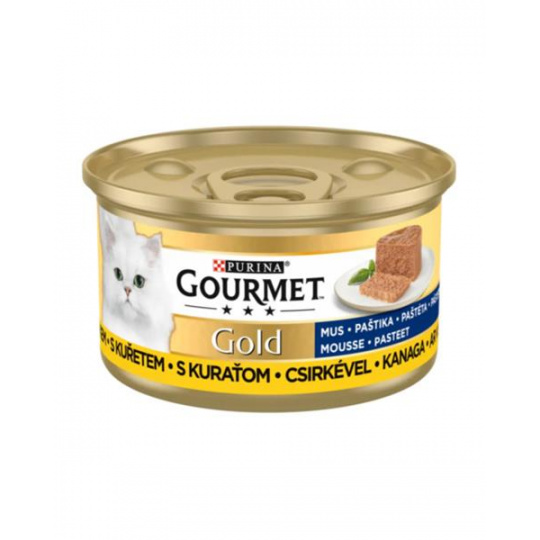 Nestlé GOURMET GOLD cat kura paštéta konz.12x85 g Nestlé GOURMET GOLD cat kura paštéta konz.12x85 g