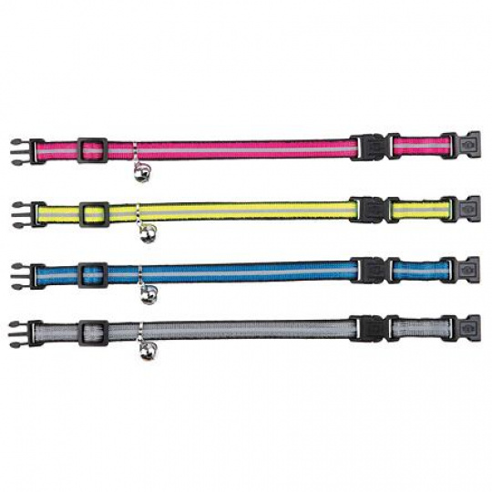 Reflexný obojok pre mačky, dve spony pre väčšiu bezpečnosť