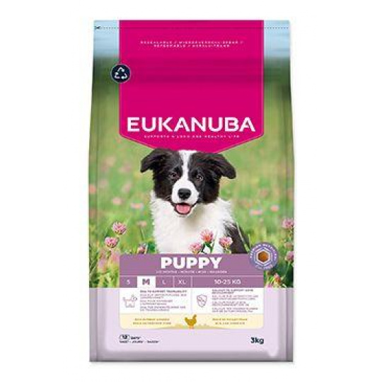 Eukanuba Dog Puppy Medium bohaté na čerstvé kuracie mäso 3kg