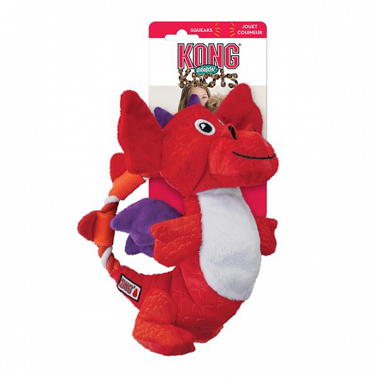 Hračka Kong Dog Dragon Knots dráčik s povrazom mix polyester M/L Hračka Kong Dog Dragon Knots dráčik s povrazom mix polyester M/L