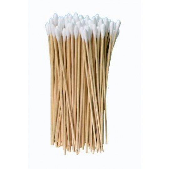 Tyčinky vatové nesterilné.drevené 15cm 100ks CVET Tyčinky vatové nesterilné.drevené 15cm 100ks CVET