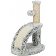 Škrabadlo WINNIE Junior s kefou, 43 cm, sisal/ dlhovlasý plyš, sivá