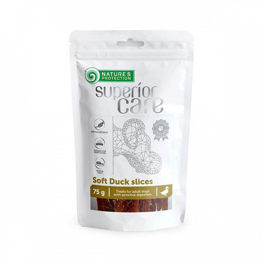Pamlsok Natures P Superior Care snack dog duck slices 75 g