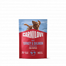 Carnilove Dog Pouch Paté Turkey & Salmon with Blueberries for Puppies 300 g
