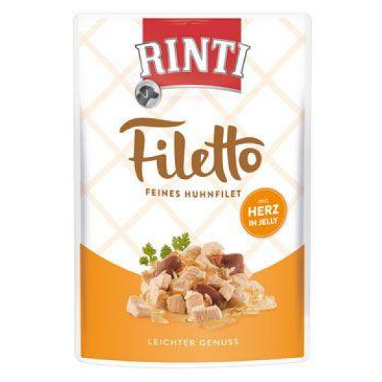 Rinti Dog Filetto kapsa kuře+kuřecí srdce v želé 100g